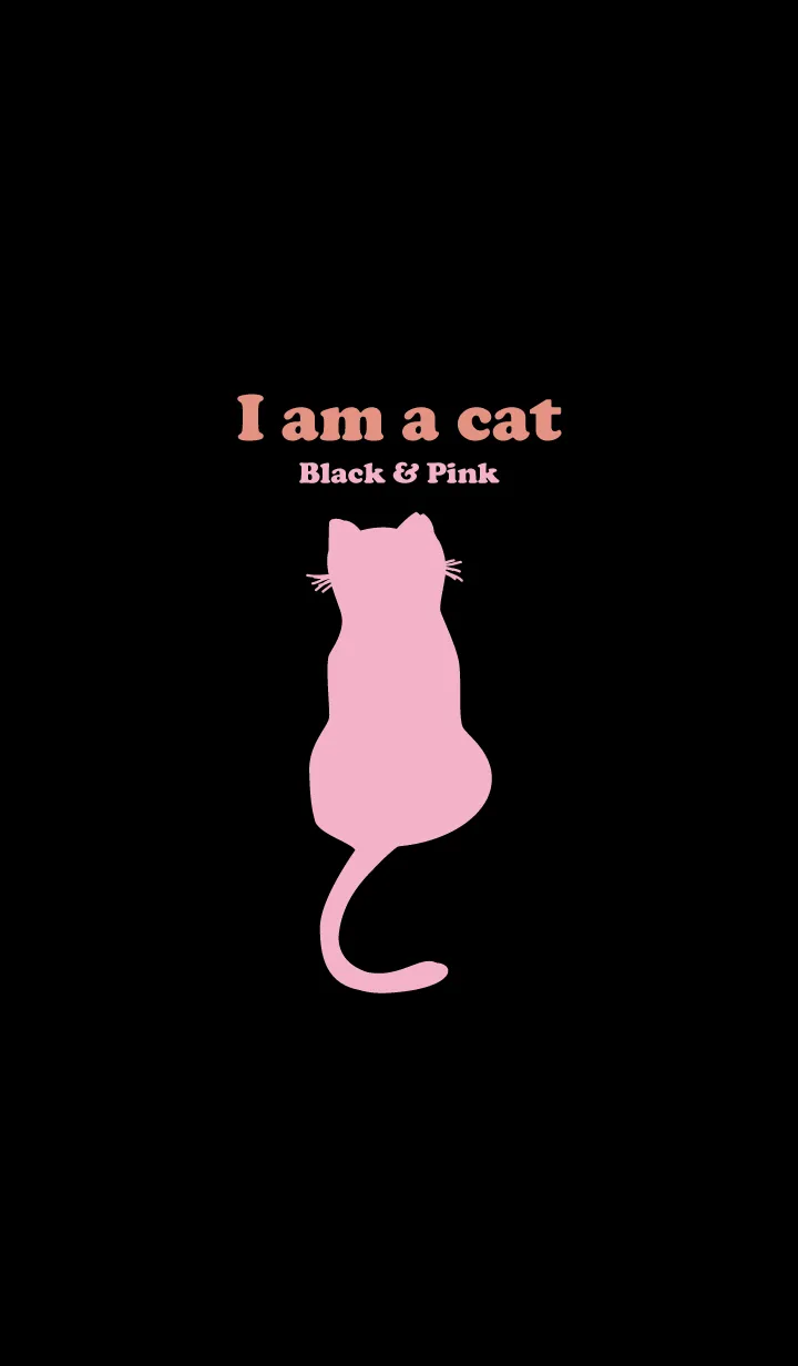 [LINE着せ替え] I am a Cat Black & Pink 5の画像1