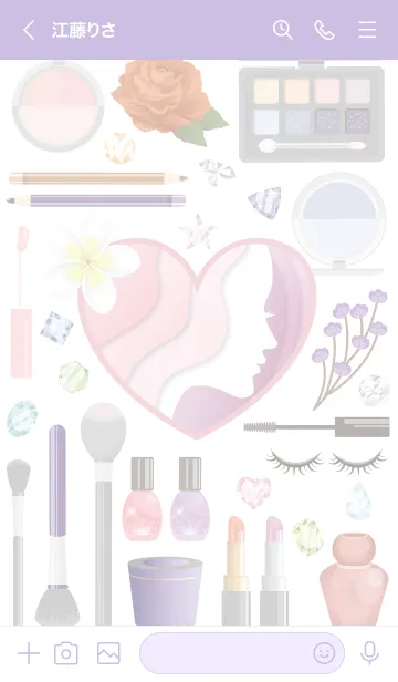 [LINE着せ替え] ラブ♥メイクアップの画像3