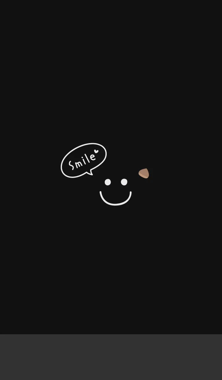 [LINE着せ替え] スマイルくり<ブラック>の画像1
