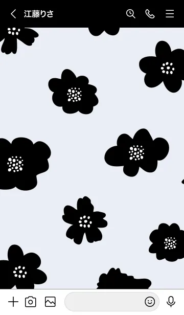 [LINE着せ替え] 花ブラック26の画像3