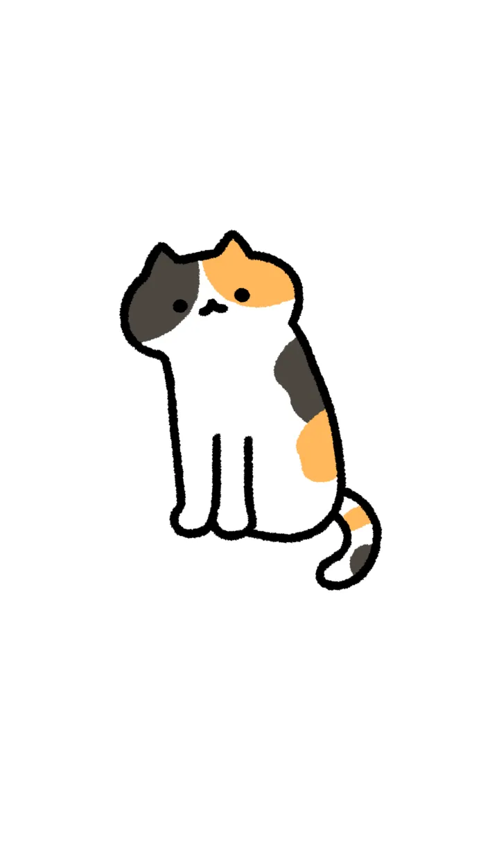 [LINE着せ替え] 三毛猫のゆるい着せ替えの画像1