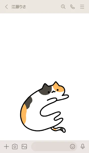 [LINE着せ替え] 三毛猫のゆるい着せ替えの画像3