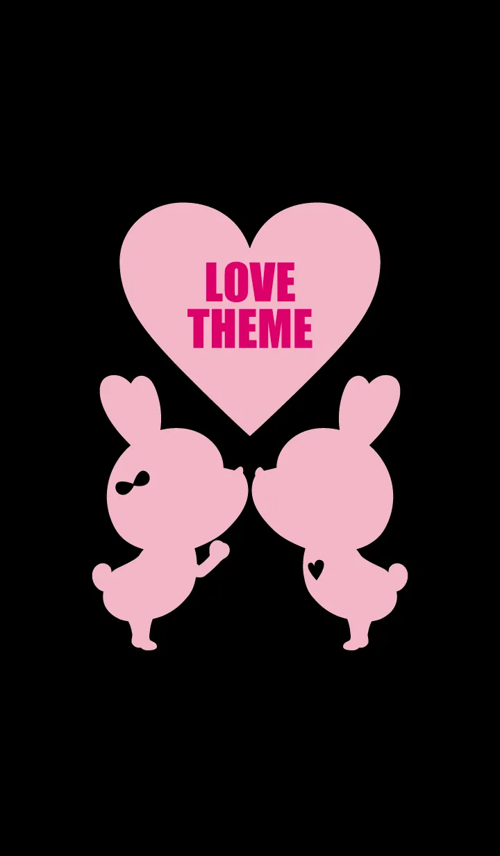 [LINE着せ替え] LOVE THEME BLACK & PINK..52の画像1