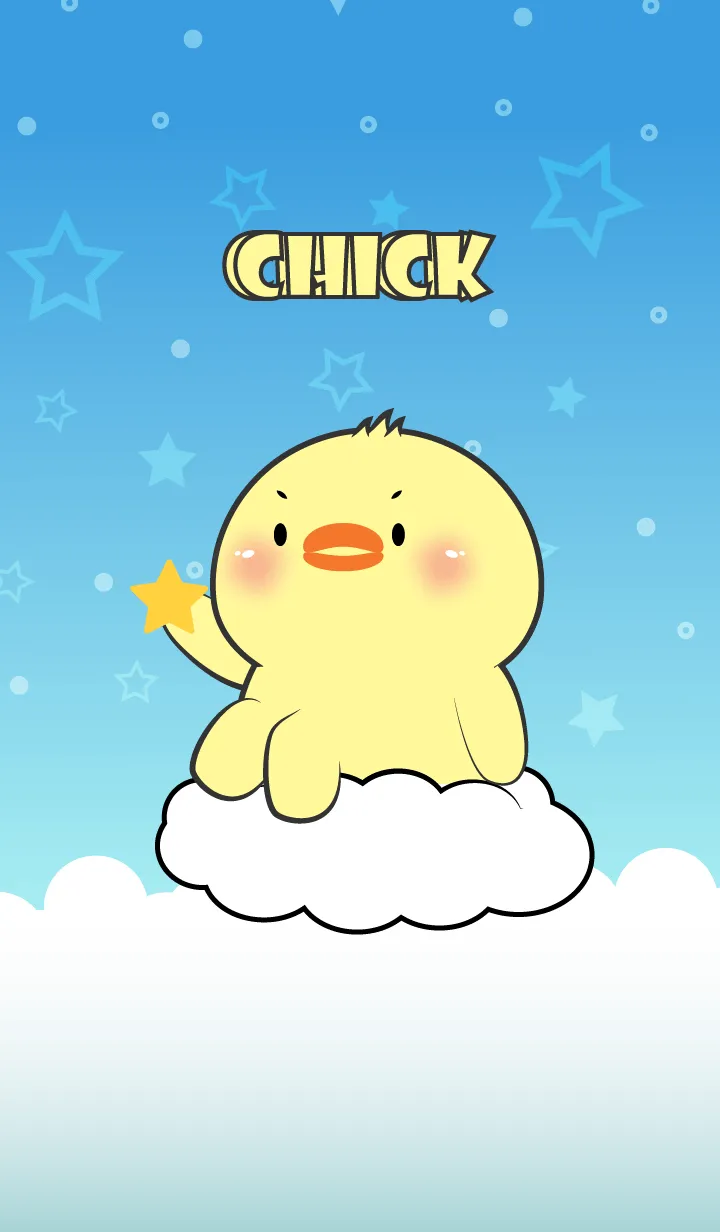 [LINE着せ替え] Cute Chick In Blue Sky Theme (JP)の画像1