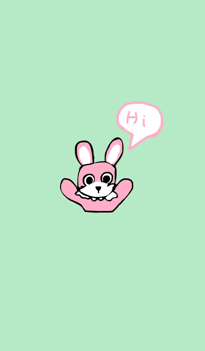 [LINE着せ替え] へた可愛いうさぎの画像1