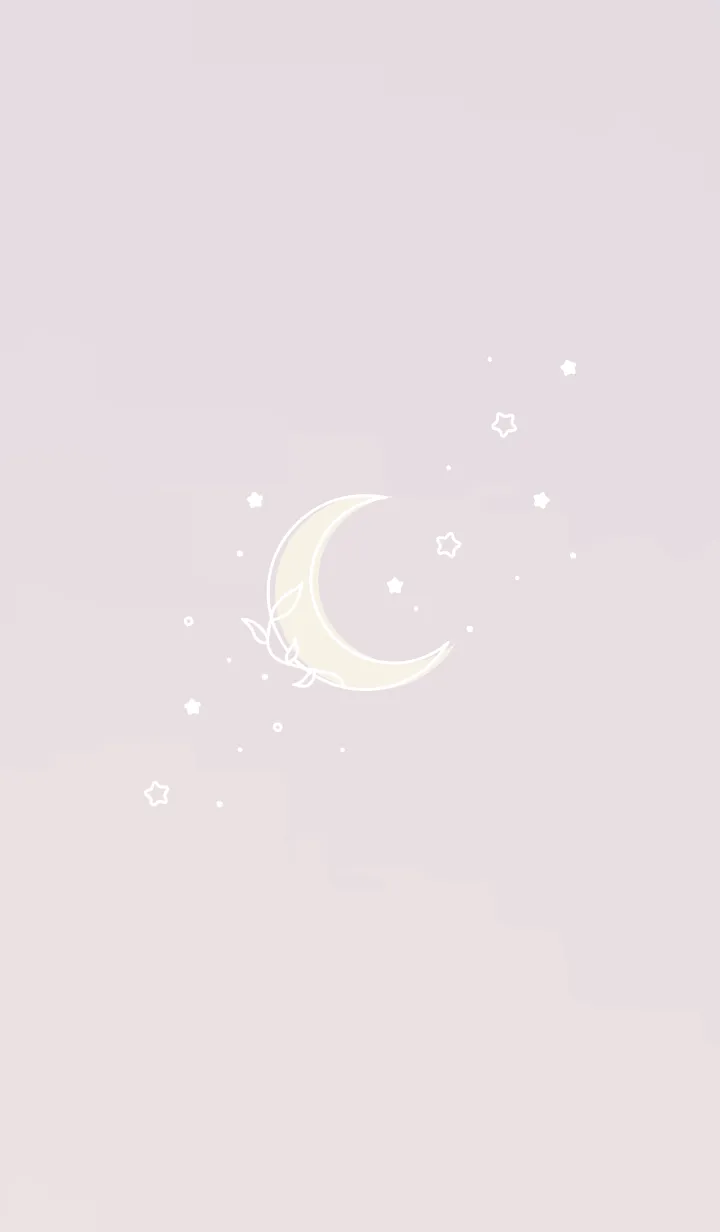 [LINE着せ替え] シンプルかわいい♡パープルなお空と月の画像1