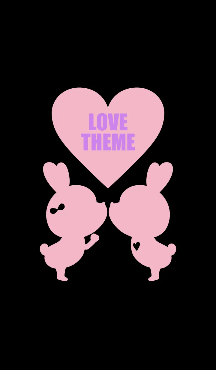 [LINE着せ替え] LOVE THEME BLACK & PINK..53の画像1