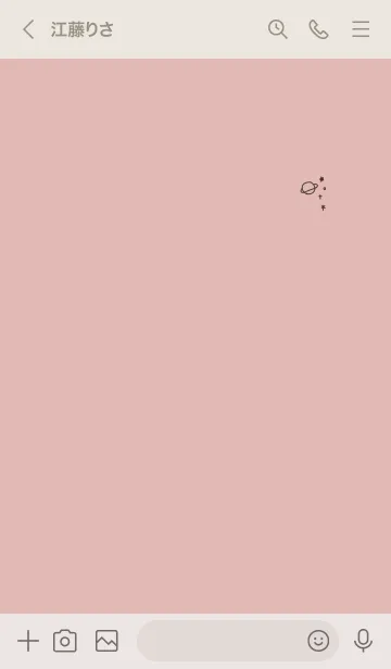 [LINE着せ替え] シンプルな星と宇宙。ピンクベージュ。の画像3