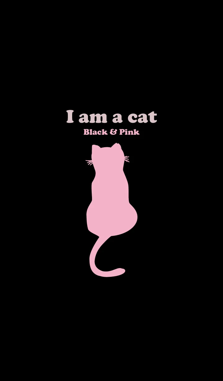 [LINE着せ替え] I am a Cat Black & Pink 8の画像1