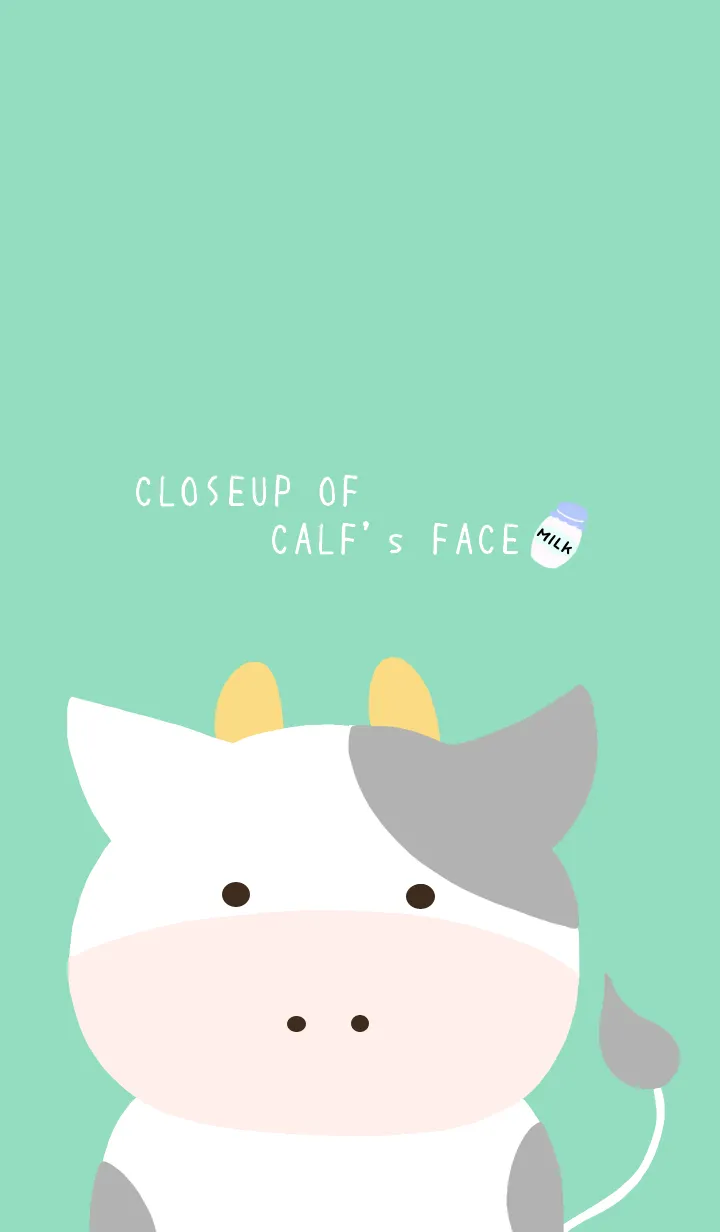 [LINE着せ替え] シンプルな仔牛ちゃん ミントグリーンの画像1