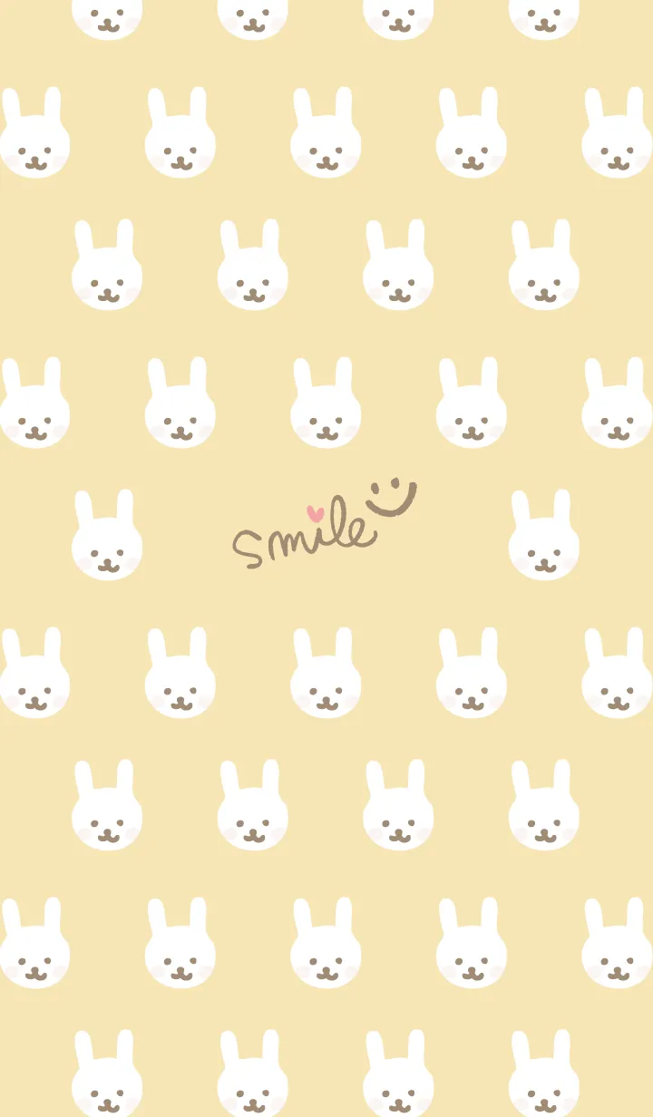 [LINE着せ替え] うさちゃん たくさん イエロー4の画像1