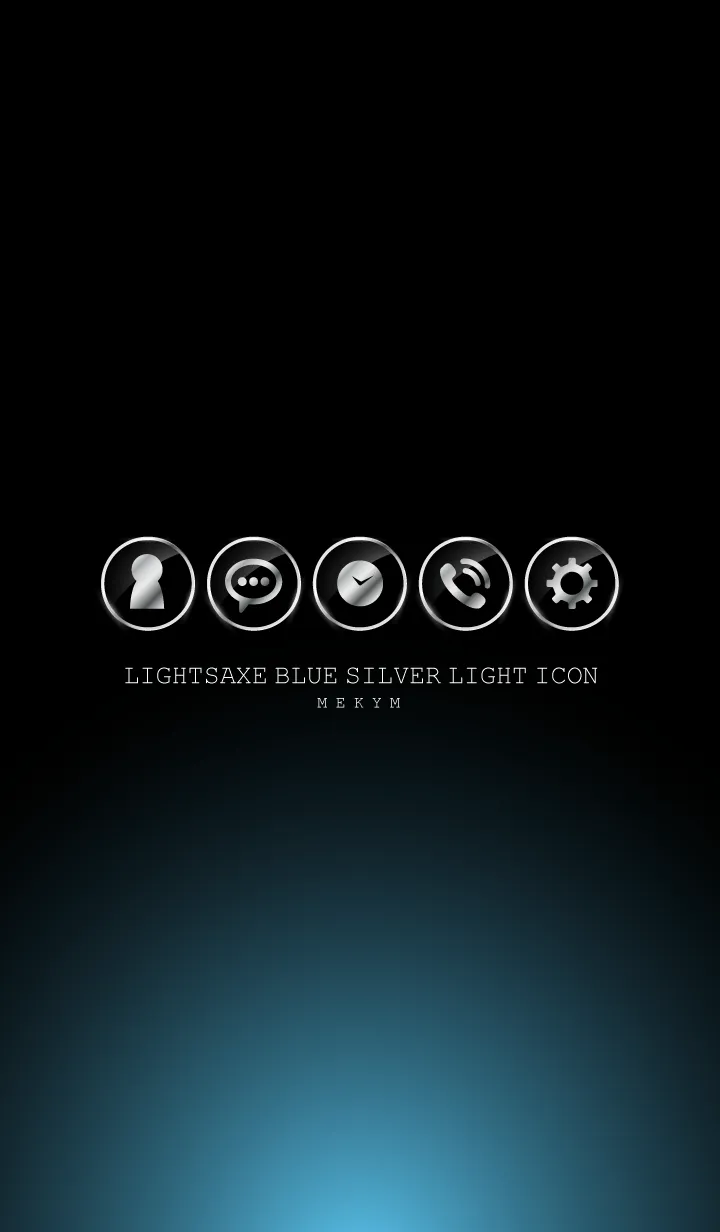 SILVER LIGHT ICON THEME -Lightsaxe Blue-の着せ替えメイン画像