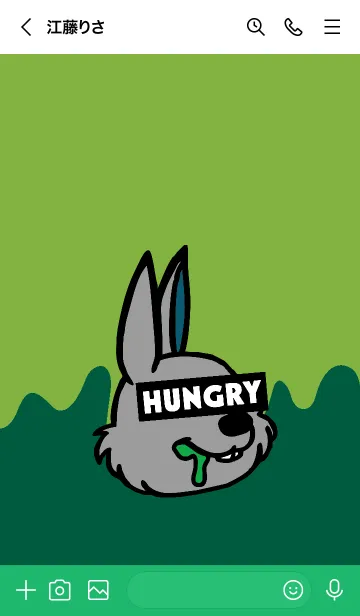 [LINE着せ替え] ハングリーラビット 060の画像3