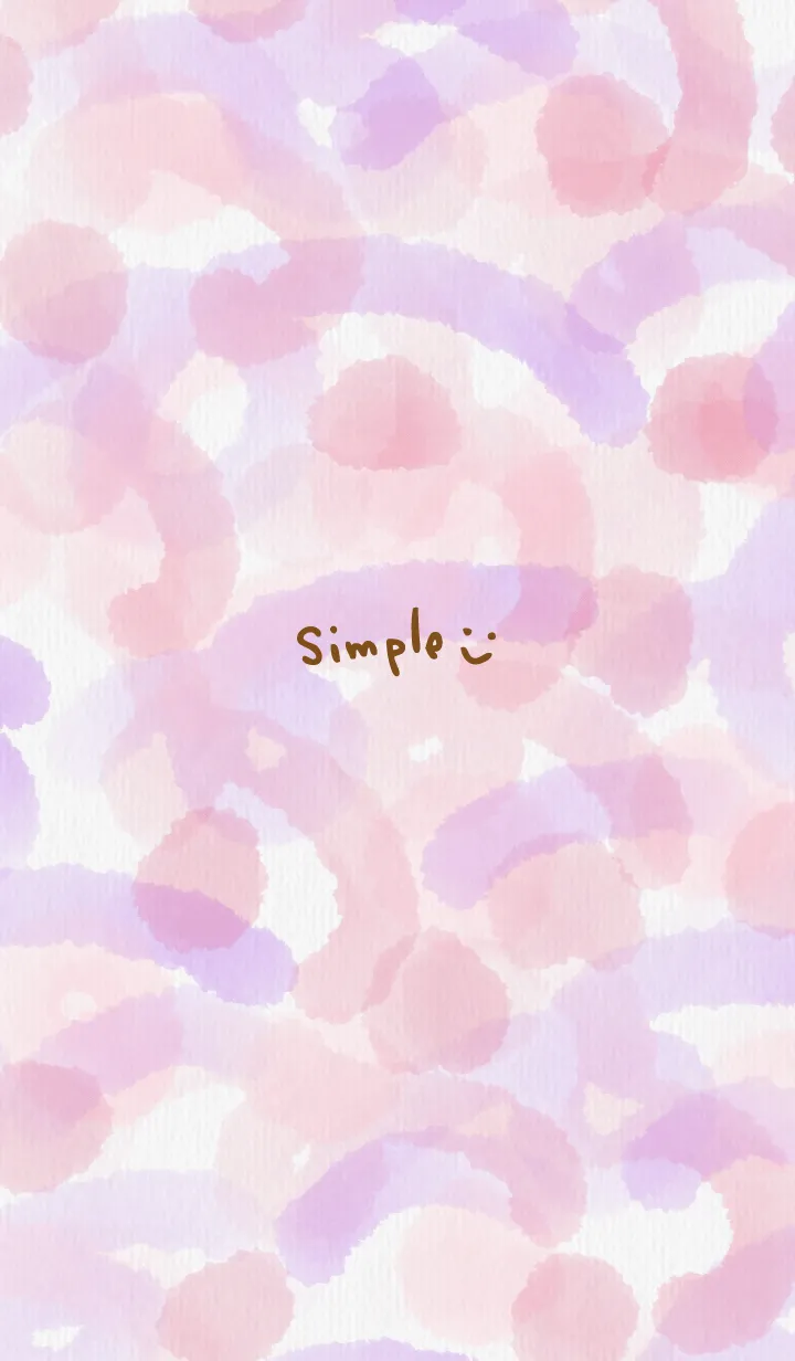 [LINE着せ替え] 水彩 ピンク パープル9の画像1