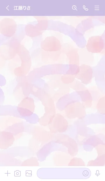 [LINE着せ替え] 水彩 ピンク パープル9の画像3