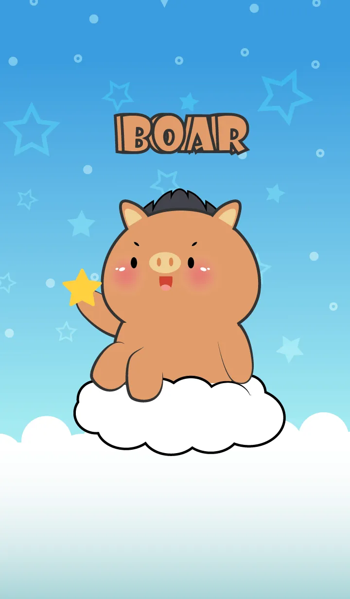 [LINE着せ替え] Cute Boar  In Blue Sky Theme (JP)の画像1