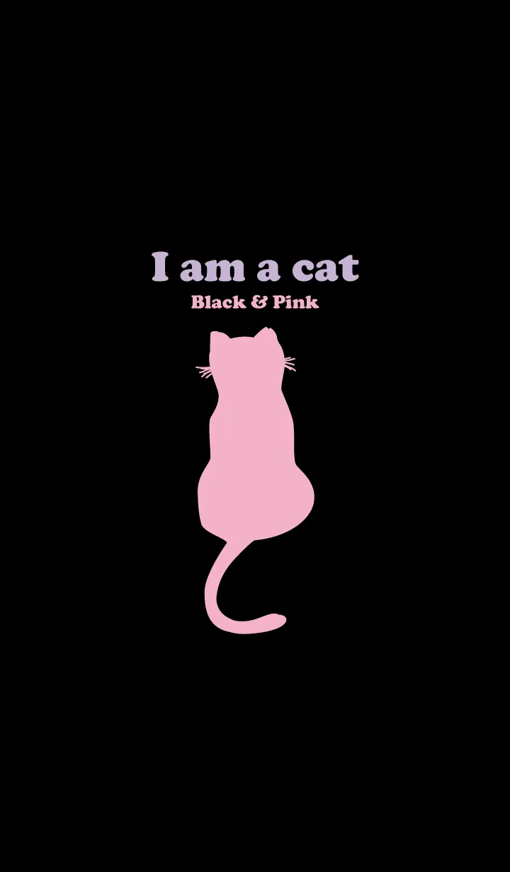 [LINE着せ替え] I am a Cat Black & Pink 9の画像1