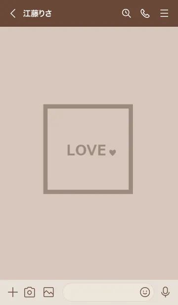 [LINE着せ替え] SIMPLE_LOVE #beige brownの画像3