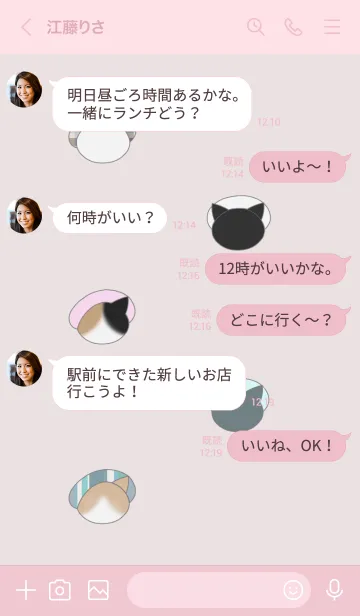 [LINE着せ替え] ベレーのにゃんこの画像4