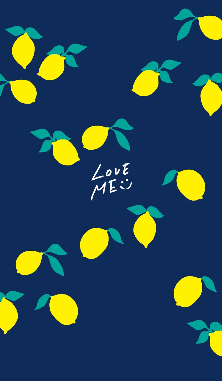 [LINE着せ替え] レモン ネイビー5の画像1