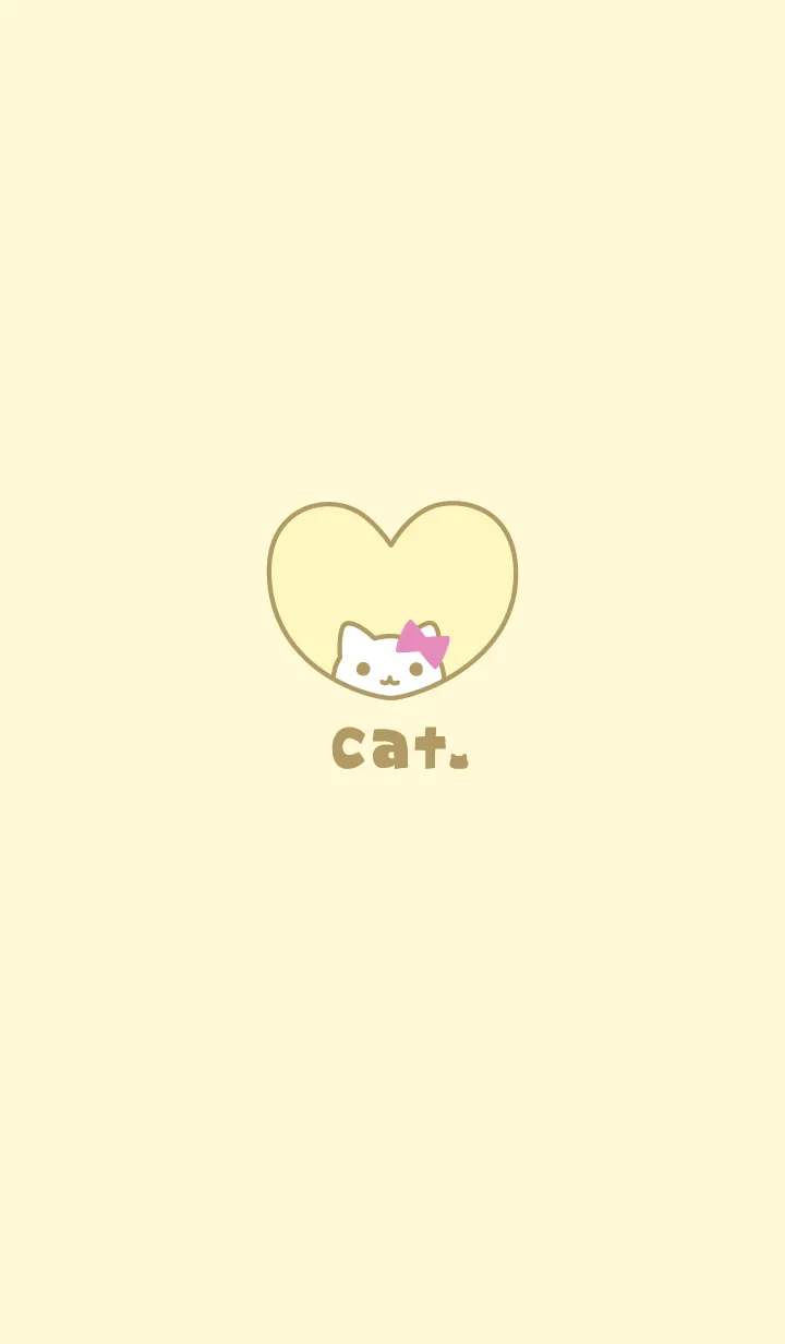 ねこリボン[イエロー]の着せ替えメイン画像