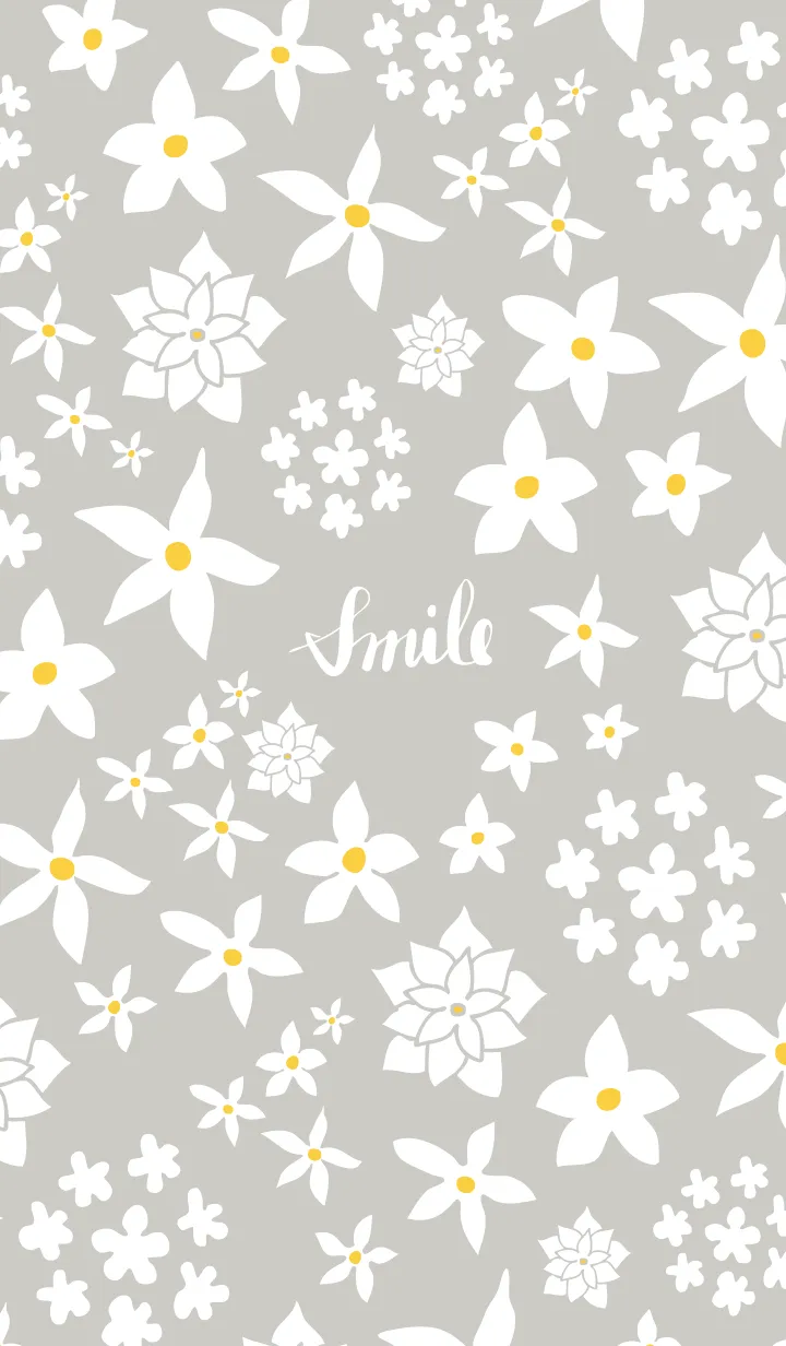 [LINE着せ替え] シンプル 白い花27の画像1