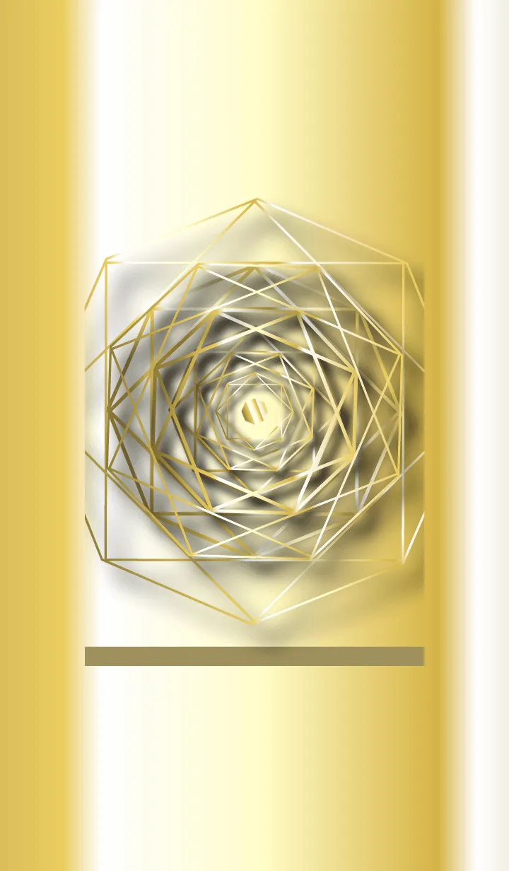 [LINE着せ替え] ゴールド : 風水ゴールドの八角形の画像1