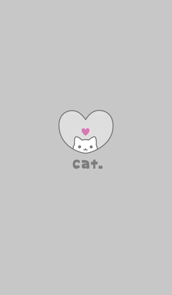 [LINE着せ替え] Cat Heart / Dullness Grayの画像1