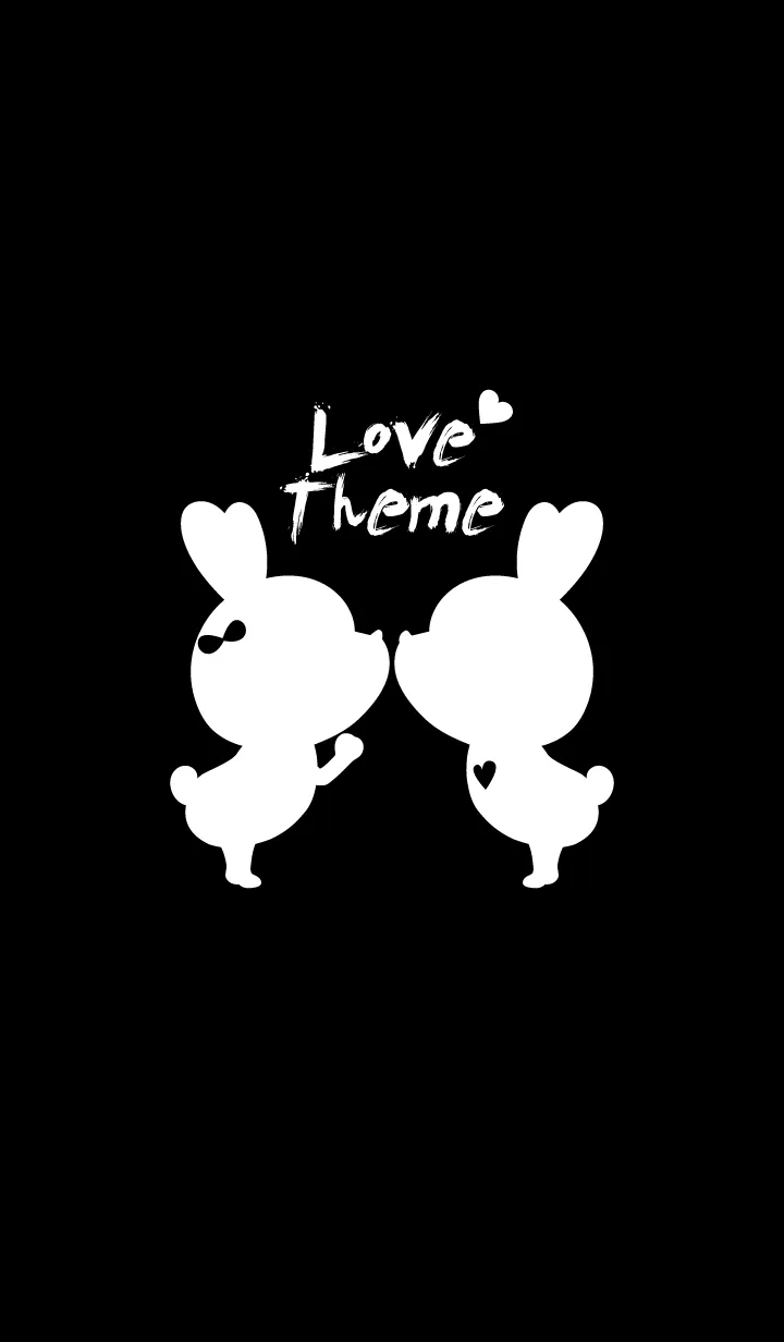 [LINE着せ替え] LOVE THEME BLACK & WHITE.の画像1