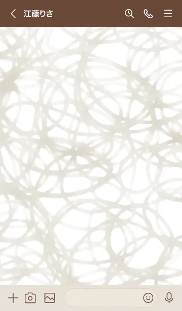 [LINE着せ替え] シンプル線くるくる茶色6の画像3