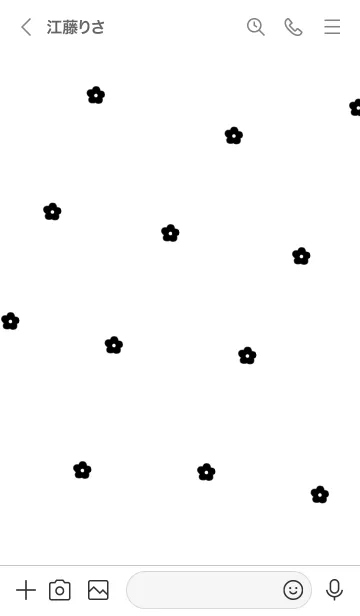 [LINE着せ替え] flower pattern #whiteの画像3