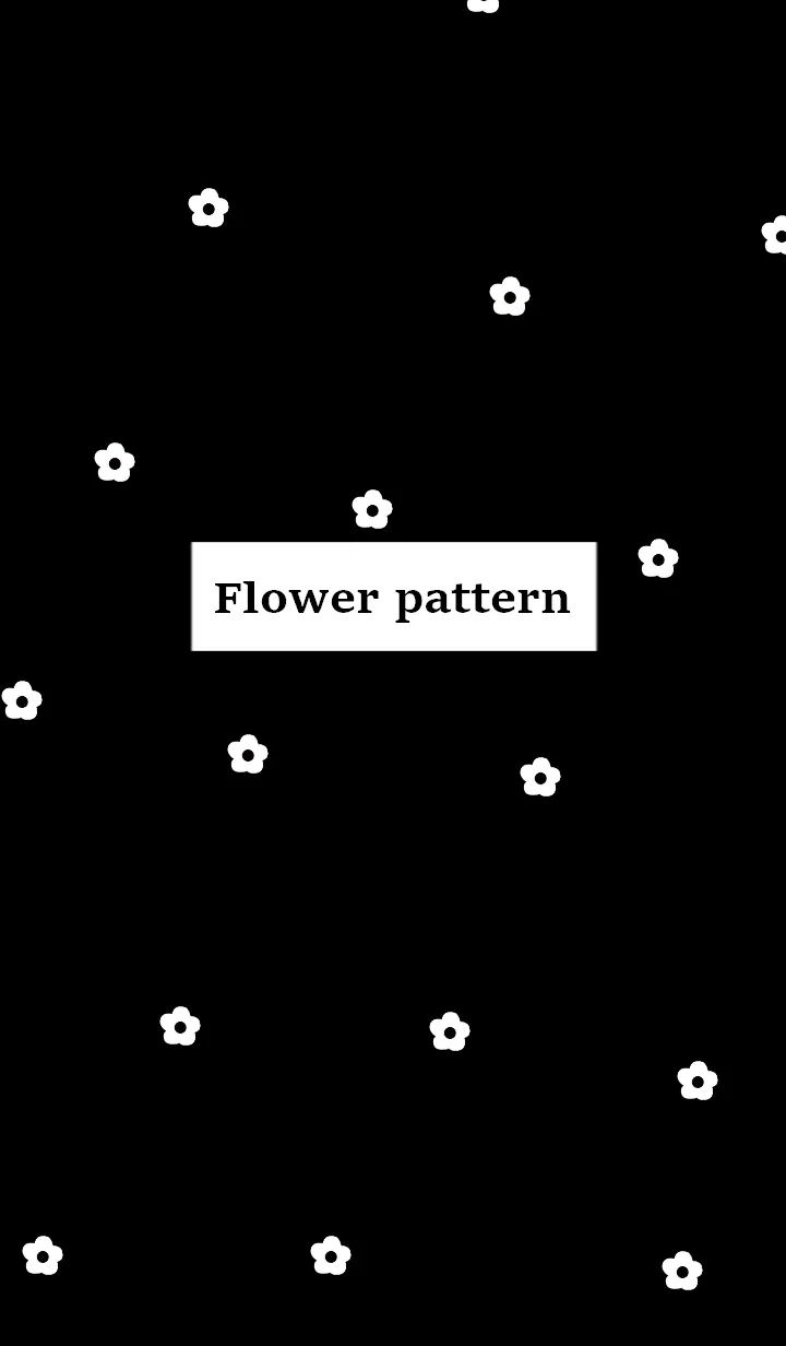 [LINE着せ替え] flower pattern #blackの画像1