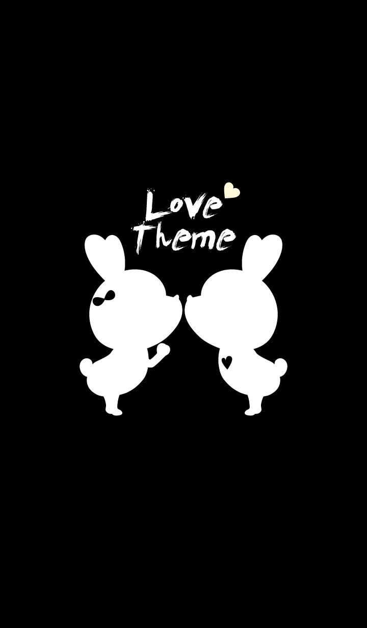 [LINE着せ替え] LOVE THEME BLACK & WHITE 2の画像1