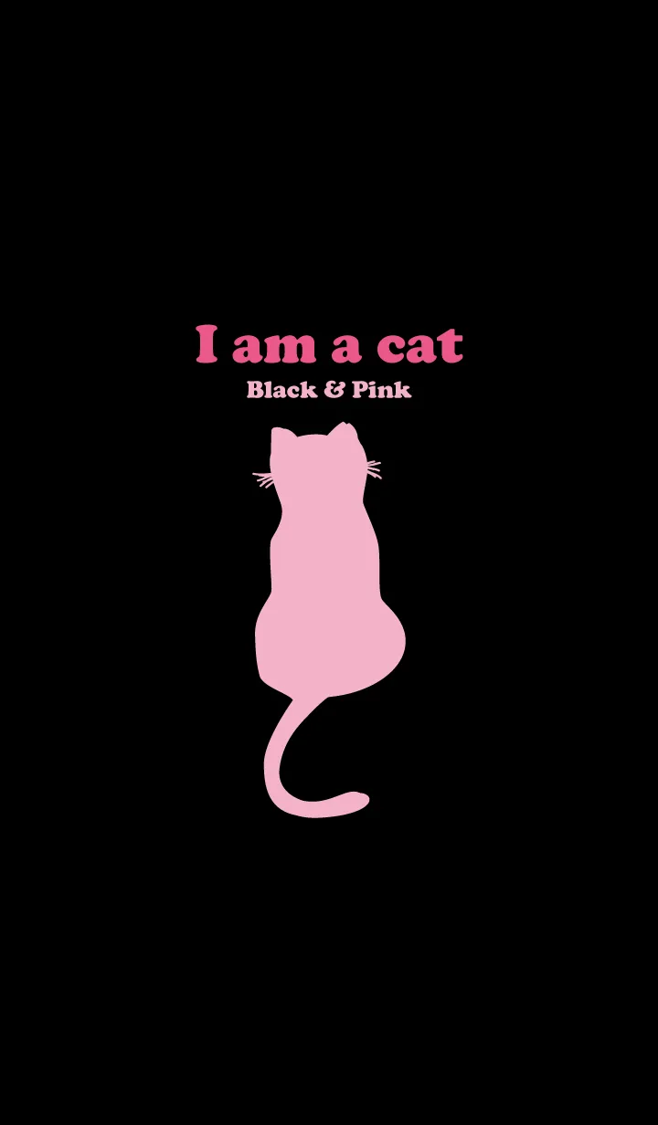 [LINE着せ替え] I am a Cat Black & Pink 13の画像1