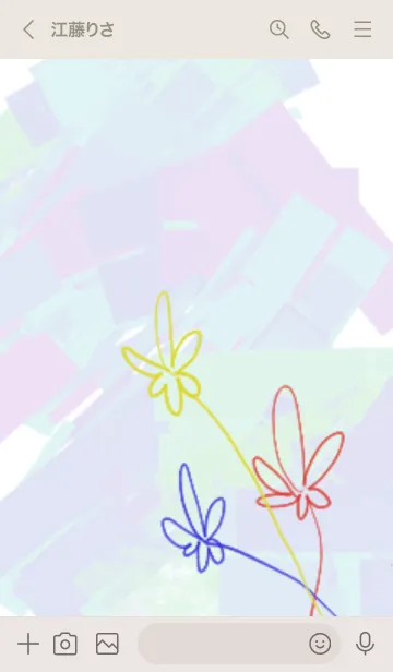 [LINE着せ替え] 花を持つ手の画像3