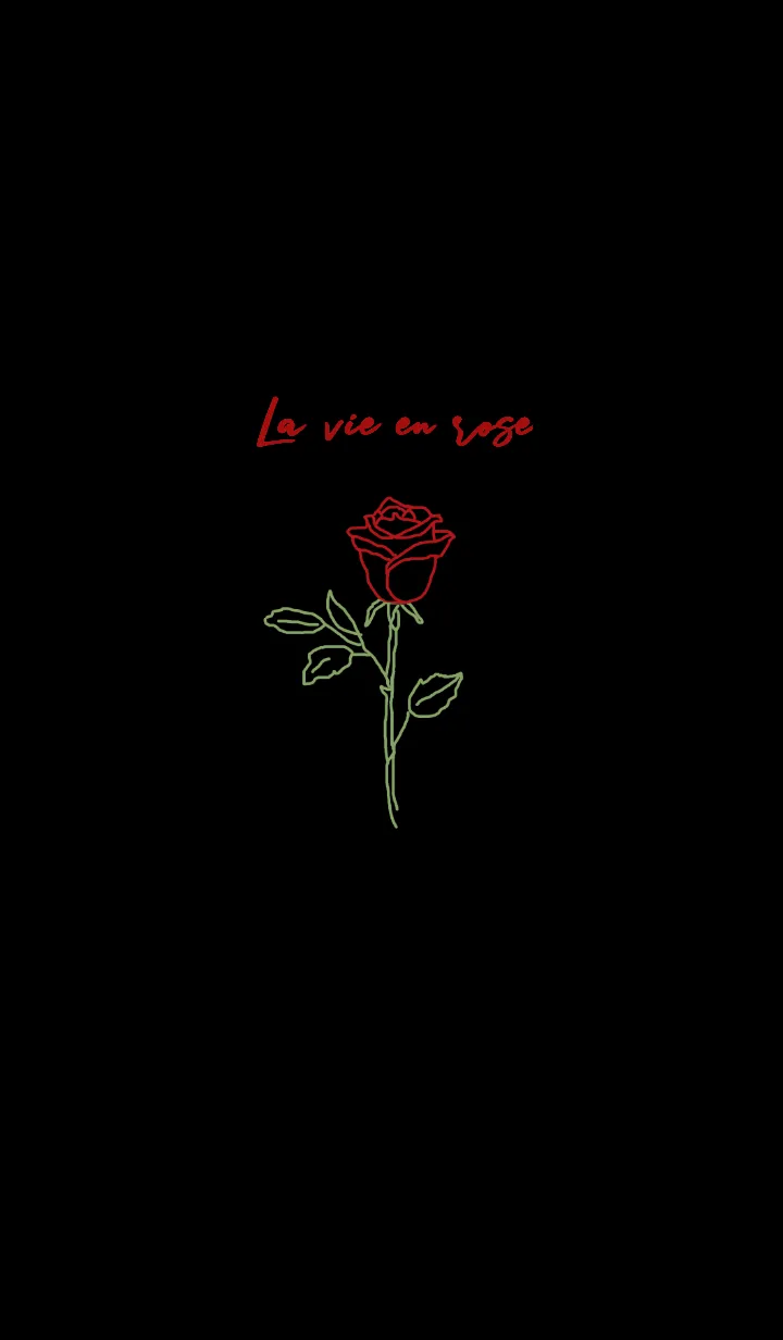 [LINE着せ替え] La vie en rose (black red)の画像1