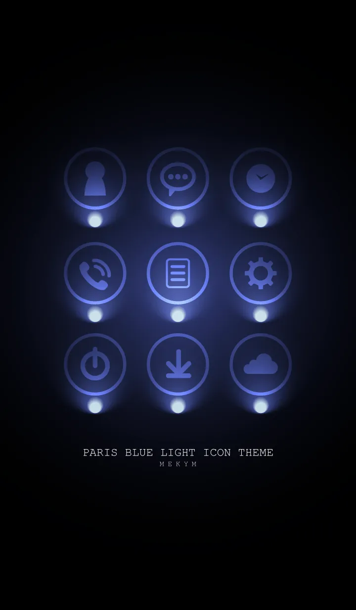 [LINE着せ替え] PARIS BLUE LIGHT ICON THEME 2の画像1