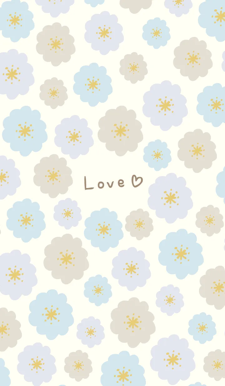 [LINE着せ替え] 北欧風 カラフル花々8の画像1