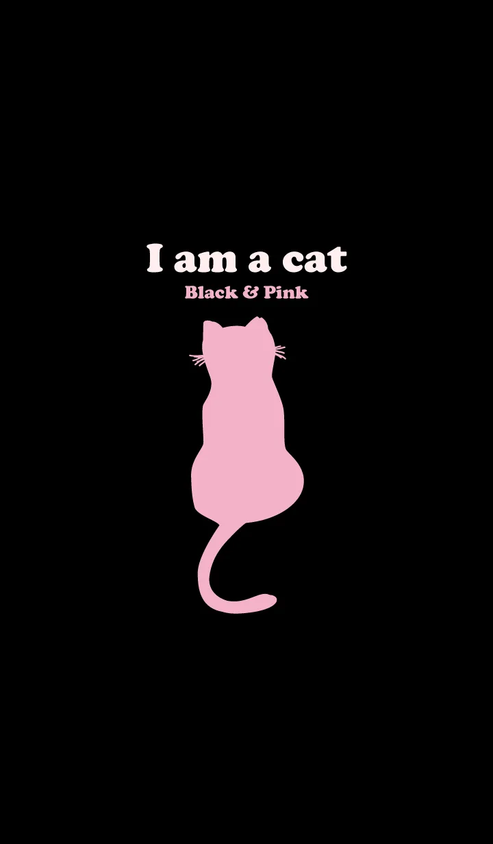 [LINE着せ替え] I am a Cat Black & Pink 15の画像1