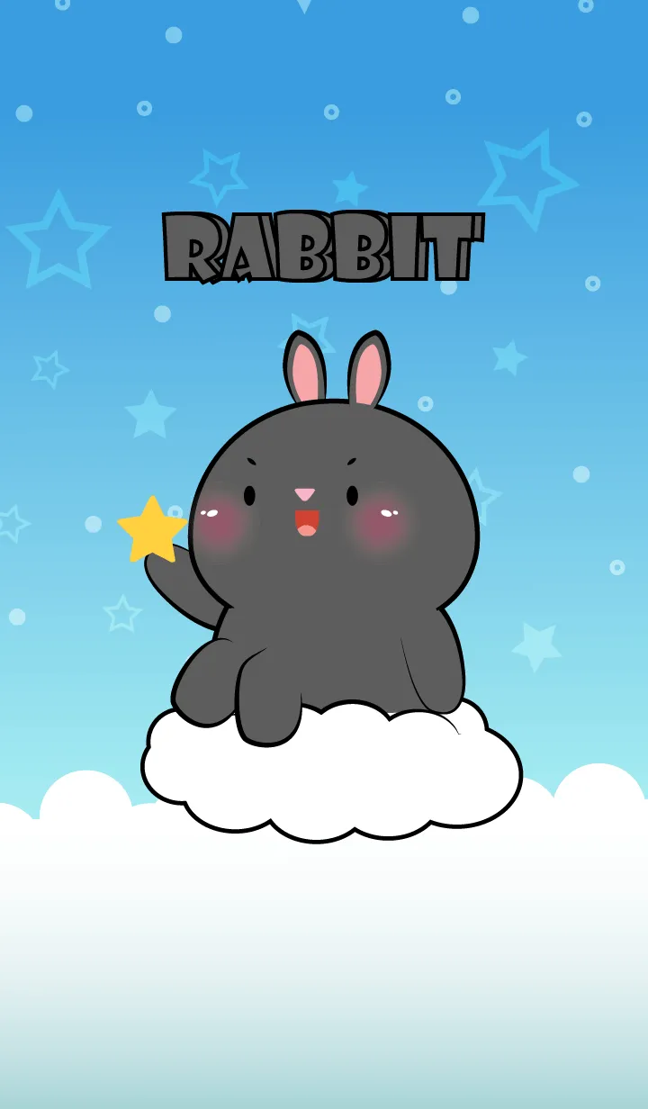 [LINE着せ替え] Black Rabbit  In Blue Sky Theme (JP)の画像1