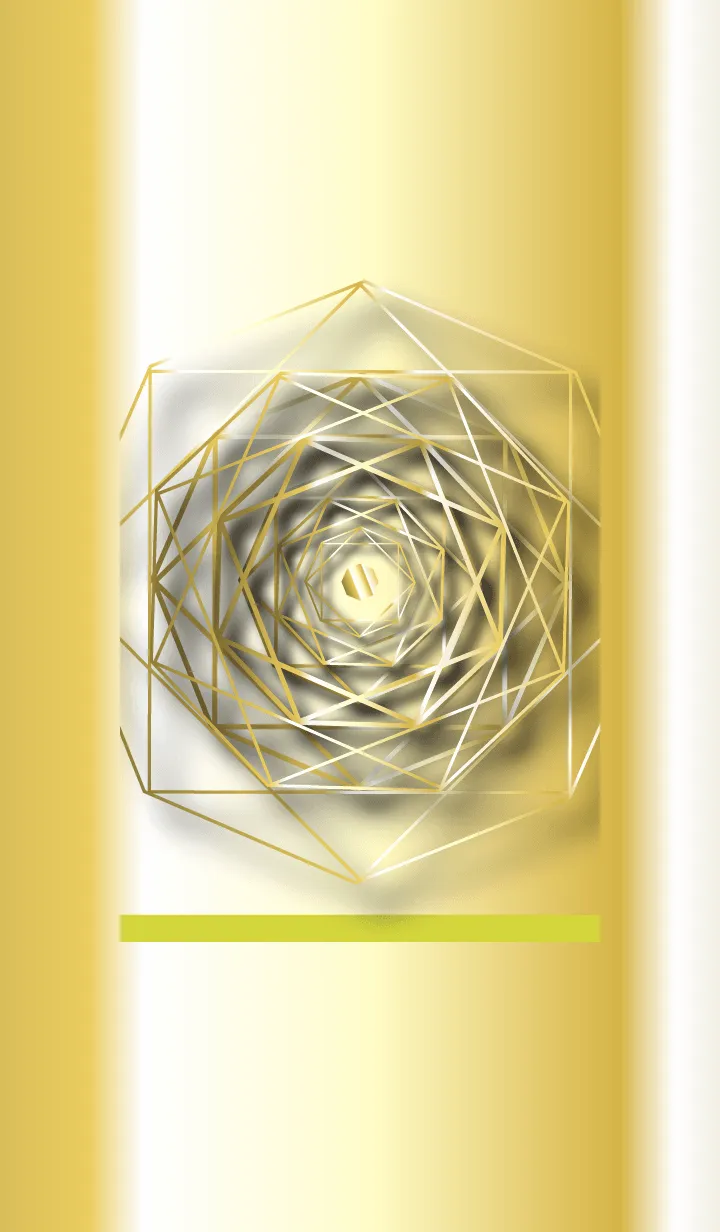 [LINE着せ替え] 黒と黄色 : 風水ゴールドの八角形の画像1