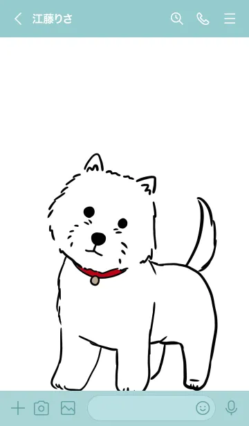 [LINE着せ替え] 白いわんちゃんウエスティの画像3