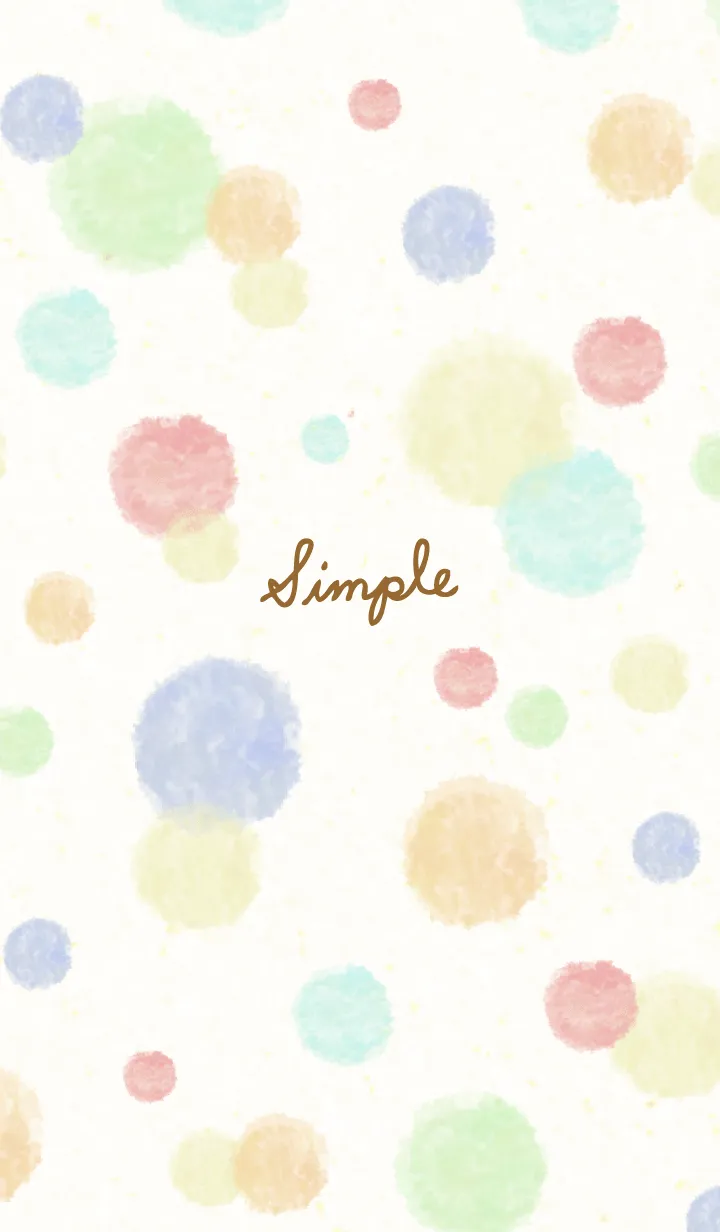 [LINE着せ替え] シンプル水彩丸28の画像1