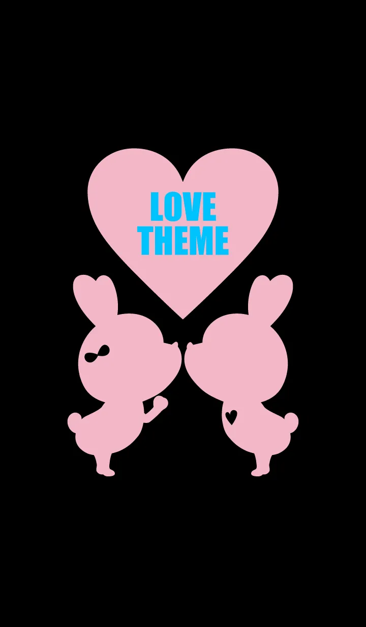 [LINE着せ替え] LOVE THEME BLACK & PINK..56の画像1