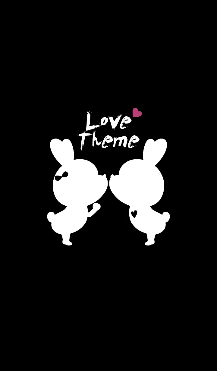 [LINE着せ替え] LOVE THEME BLACK & WHITE 7の画像1