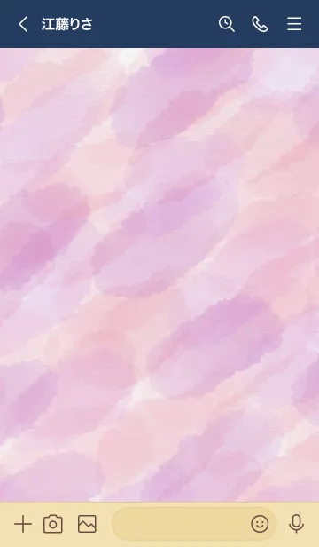 [LINE着せ替え] 水彩滲み ピンク パープル6の画像3