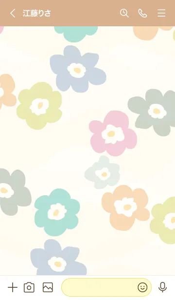 [LINE着せ替え] 北欧風 お花リース2の画像3