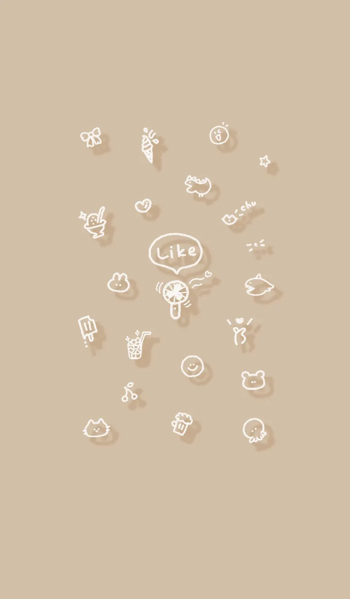 [LINE着せ替え] シンプルなアイコン6♬ベージュ07_1の画像1