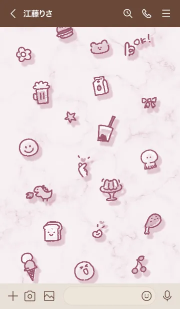 [LINE着せ替え] お洒落なアイコン2♬バイオレット04_1の画像3