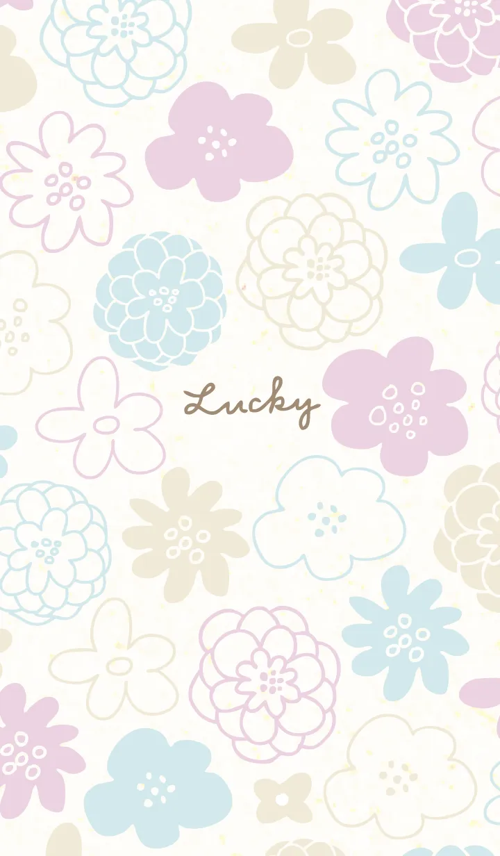 [LINE着せ替え] 北欧風お花 くすみカラー22の画像1